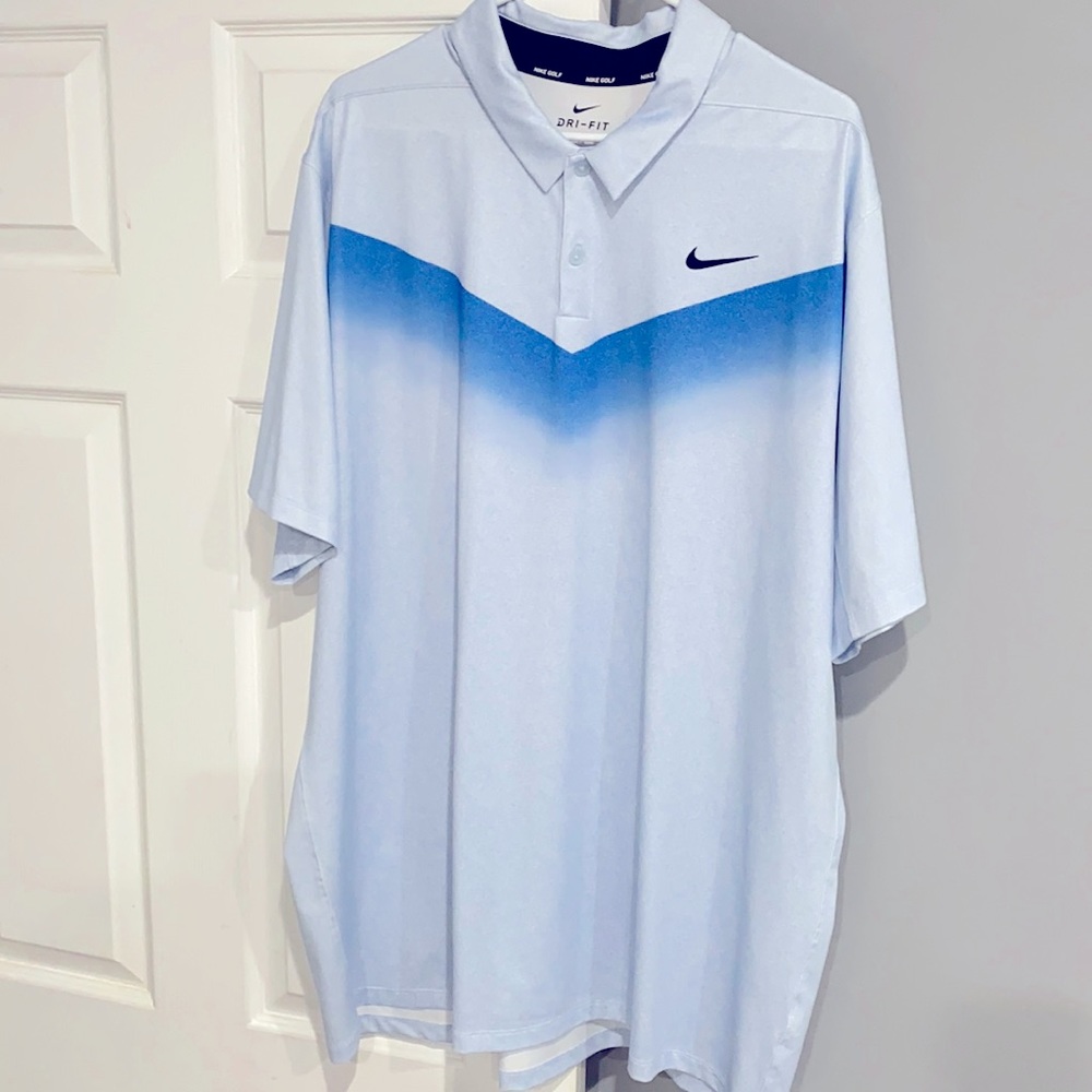 Nike Golf Men’s Dri Fit Dry UV Baby Blue Polo